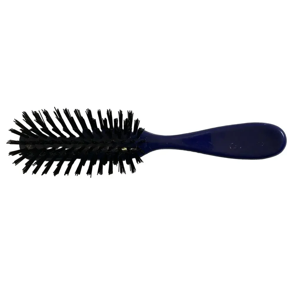 Vintage Hair Brush Lot Of 2 Ball‎ Tip Bristle Made In Taiwan Blue And Gray